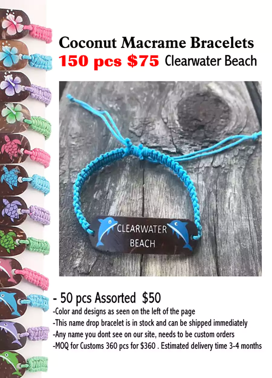 Coconut Macrame Bracelets - Clearwater Beach (CL)